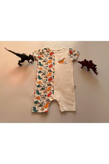 Panda Boutique Baby Boy Short Sleeve Shorts Romper, Segmented Romper 100%cotton with Snaps, Oeko-tex Class 1 Certified