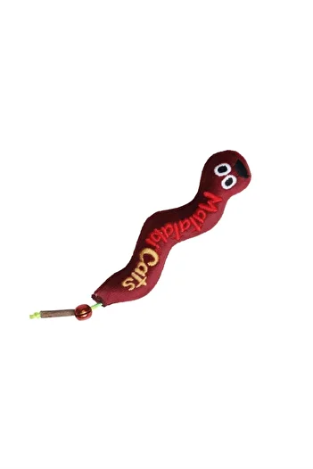 MATATABİ CATS Wormy Sound and Natural Matatabili Plush Cat Toy 17 Cm (Does Not Contain Catnip/mint)