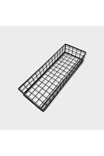 GO DEKOR Asortik Large Size Flat Decorative Rustic Wire Basket - Single (New)