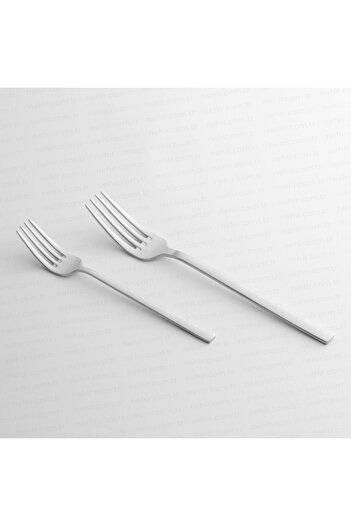 Nehir Dalyan Model Simple Daily Mini Dinnerware Set 6 Pieces of Dinner Spoon and Fork, 12 Pieces in Total