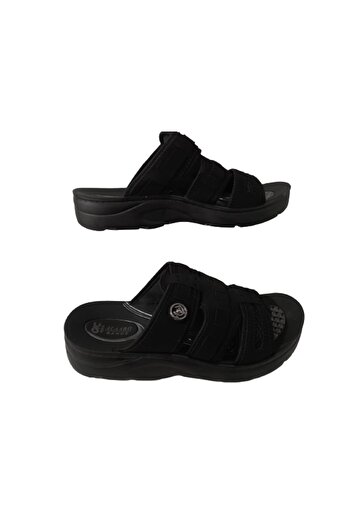 ALAABO Range Black Comfortable Lightweight Orthopedic Men's Daily Slippers