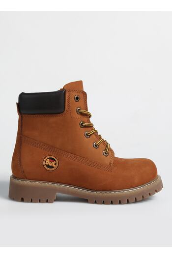 Bulldozer Find Leather Cinnamon Women's Boots-220655