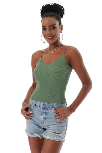 CHUBA Women's Rope Strap Corded Knitwear Athlete Green 23s1017