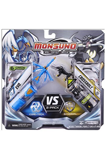 GIOCHI PREZIOSI مونسونو، مجسمات Evo Vs Crossbolt المرخصة، كبسولات الإطلاق و6 بطاقات ألعاب