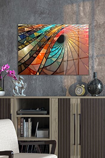 Decovetro Design geometric pentru masă din sticlă
