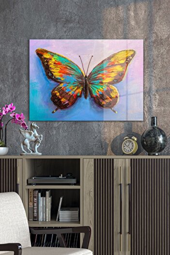 Decovetro Glass Painting Colorful Butterfly