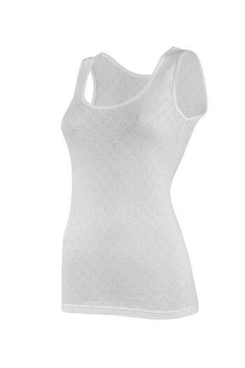YILDIZ 6 Pieces Heart Patterned Wide Strap Tank Top White 2255