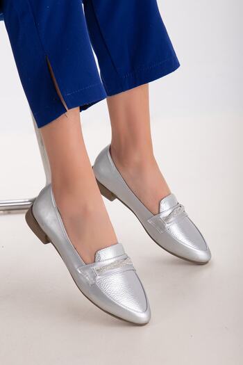 Freemax Women's Summer Comfortable Light Ballerina Shoes Silver