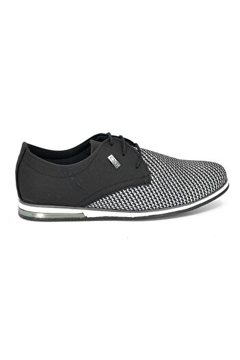 Riccon Black Knitted Men's Casual Shoes