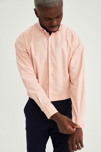 DeFacto Modern Fit Polo Neck Long Sleeve Shirt