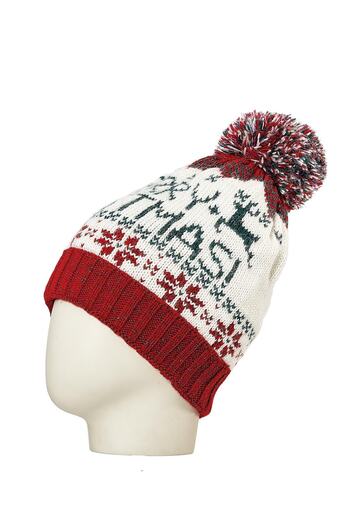 Fonem Unisex Christmas Beret Fo 2030 Ecru