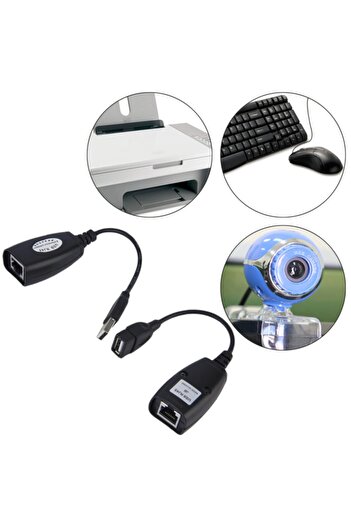 Alfais 5058 Rj45 Usb Ek Uzatıcı Cat5e 6 Kablosu Ekleme Extension