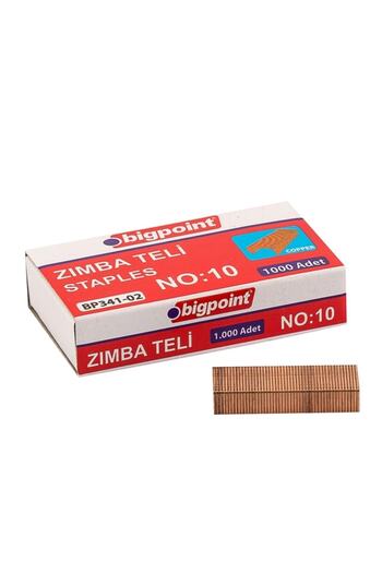 Bigpoint Yellow Staple - No:10, Box of 20