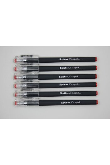 Scrikss Z5 Speed Red Ballpoint Pen - 0.5mm, 6 Pieces