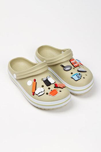 OZYO Samesa Beige Chef Cook Clogs Eva Summer Beach - Καθημερινές Παντόφλες