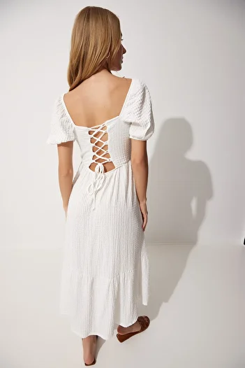 Happiness İstanbul Rochie tricotată de vară cu decolteu în formă de inimă