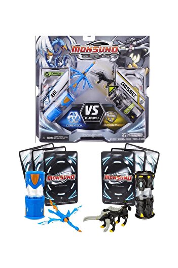GIOCHI PREZIOSI مونسونو، مجسمات Evo Vs Crossbolt المرخصة، كبسولات الإطلاق و6 بطاقات ألعاب