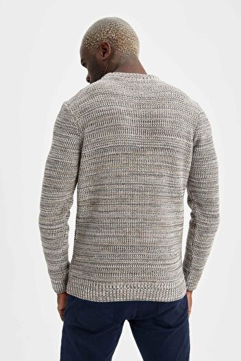 DeFacto Regular Fit Crew Neck Knitwear Sweater