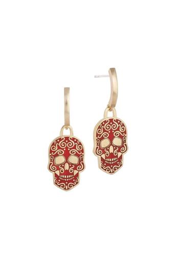 Juju Bronze Skull Earrings