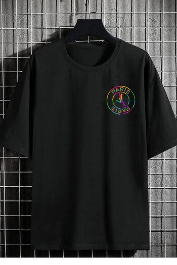 DEEPSENCE Unisex Oversize T-Shirt - Colorful Paris Back Print