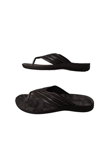 Akınal Bella Flip Flops Men's Black Orthopedic Non-Slip Sole Slippers