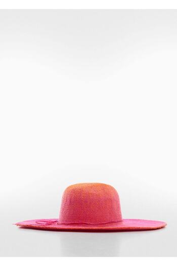 MANGO Woman Natural Fiber Bow Hat