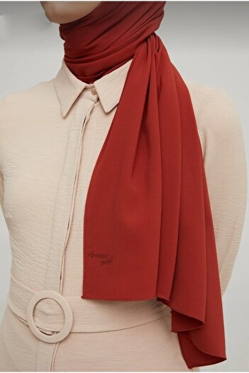 Armine Trend Medina Silk Shawl Kızıltoprak