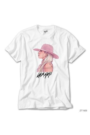 Z zepplin Lady Gaga 1 White T-Shirt