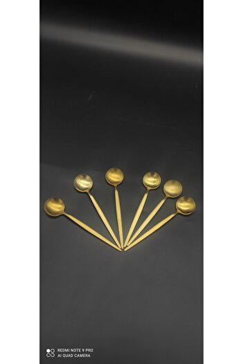 BRONDOFF Ikon Mat Gold Nescafe Çay Kaşık