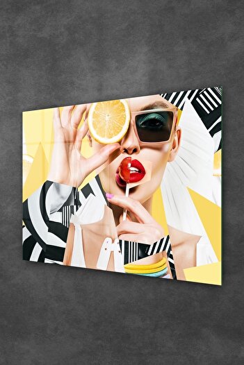 Decovetro Glass Painting New Pop Art Woman Candy