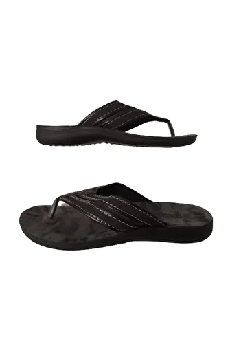 Akınal Bella Flip Flops Men's Black Orthopedic Non-Slip Sole Slippers