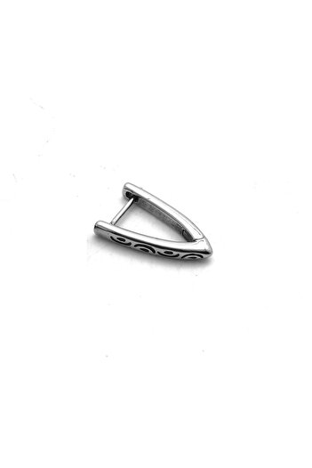Viking Aztec Patterned Thin Triangle Vintage Snap-On Drop Model 316l Steel Women Men Unisex Earrings