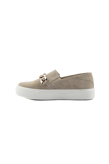 TOGO Bej Süet Kadın Sneaker Ayakkabı