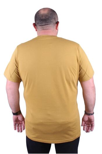 MocGrande Large Size Men's Crew Neck T-Shirt Crazy 23116 Lemon