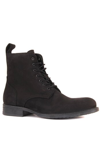 SailLakers - Μαύρες ανδρικές μπότες Nubuck 102-6014-GOL