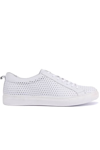 SailLakers - White Leather Men's Casual Shoes 101-3719-18866