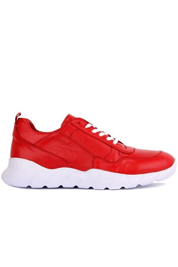 SailLakers - Red Leather Men's Sneaker 101-3688-He-923