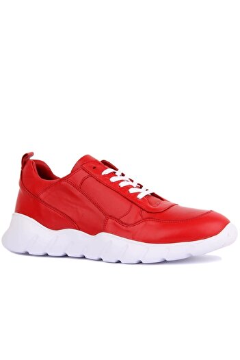 SailLakers - Red Leather Men's Sneaker 101-3688-He-923