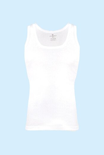 Ceylanoğlu 6-Piece White Combed Jersey Men's Undershirt