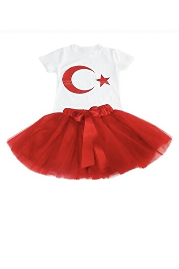 Dıgıl Kids Moon Star T-shirt Tutu Skirt Suit 23 April 29 October Performance Clothes