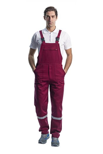 Şensel Reflective Gardener Jumpsuit, Burgundy -8E1915- Uniform