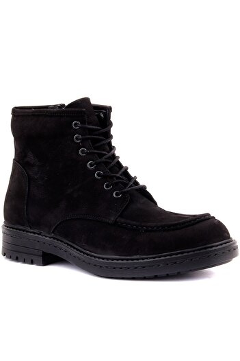 SailLakers - Μαύρα ανδρικά μποτάκια Nubuck με φερμουάρ 102-3577-GOL