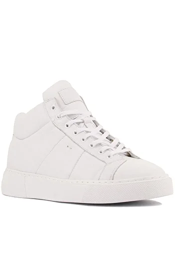 SailLakers - White Leather Men's Zippered Boots 102-3585-He1065