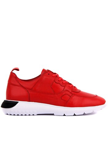 SailLakers - Red Leather Men's Sneaker 101-3674-He-958