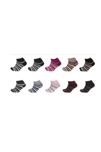 Diba Women's 6 Pieces Assortment Striped Wool Booties Socks