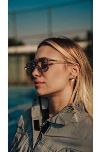 Angel Eyes Rectangular Transparent Pink Framed Unisex Sunglasses Ae-0039c6