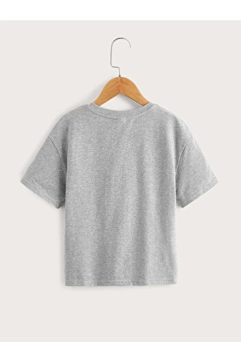 LePold Crew Neck New Butterfly Printed Girl's T-Shirt