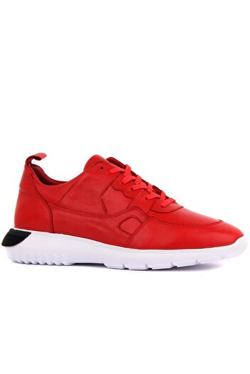 SailLakers - Red Leather Men's Sneaker 101-3674-He-958