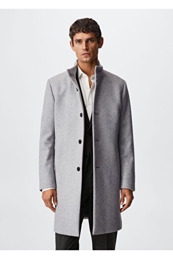 MANGO Man Recycled Wool Long Coat