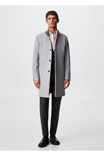 MANGO Man Recycled Wool Long Coat